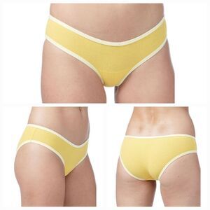 🔺️NWT Lunar Yellow Cotton Ribbed Cheeky Panties Small